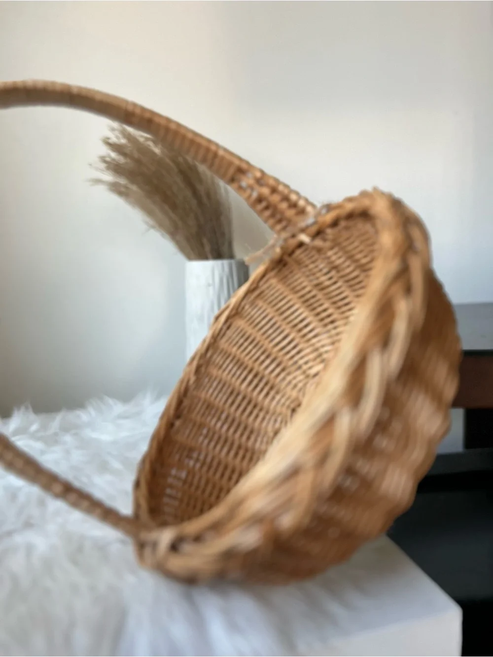 Woven Handheld Decorative garden fruit Basket - Natural Tan